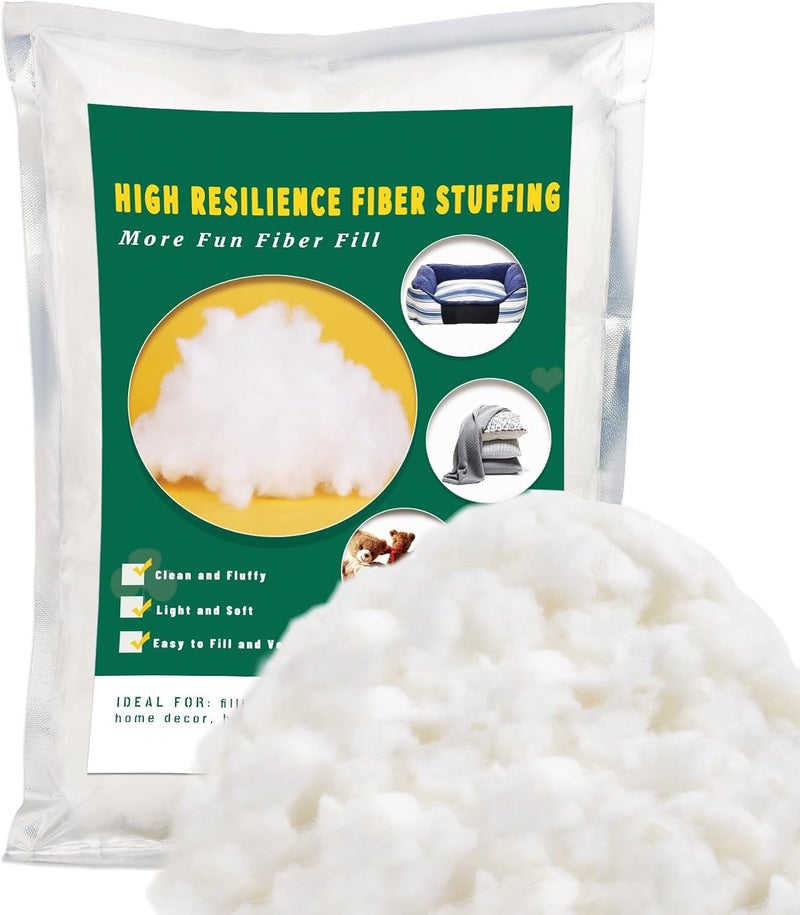 Ftyiwu 100g/3.5oz Stuffing Fiber Fill, Polyester Fiber, Stuffing Pillow, Stuffed for Stuffed Animals, Crafts Crochet, Premium Fiberfill for Filling Crafts DIY - Image 1